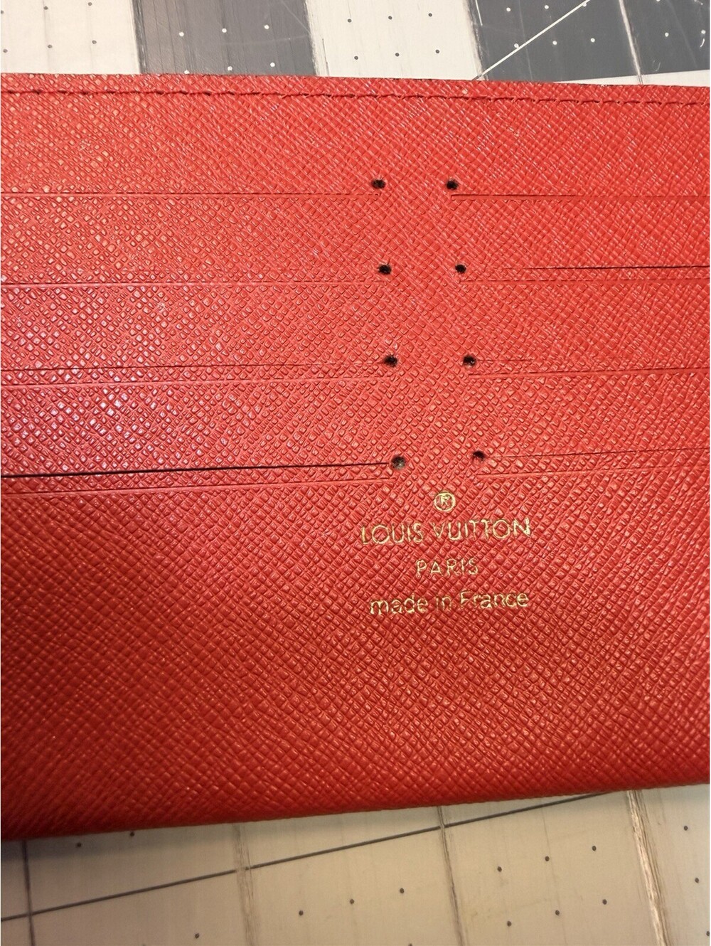 Louis Vuitton Felice Pouchette Red Leather Credit Card
